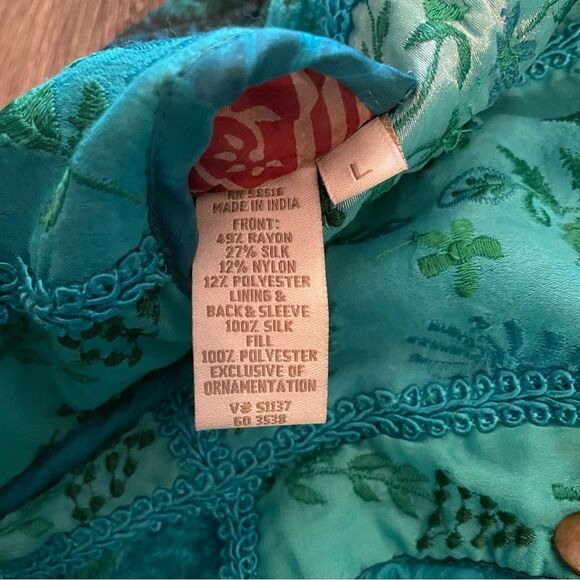 Coldwater creek rayon silk patch reversible jacket - Picture 11 of 14